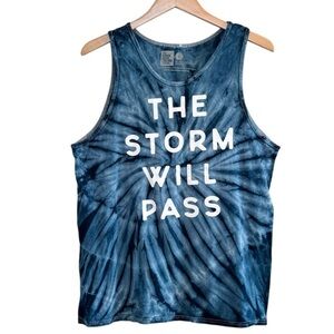 🌈 6/$60 The Storm will Pass Large Tank Blue Tie Dye To Write Love On Her Arms